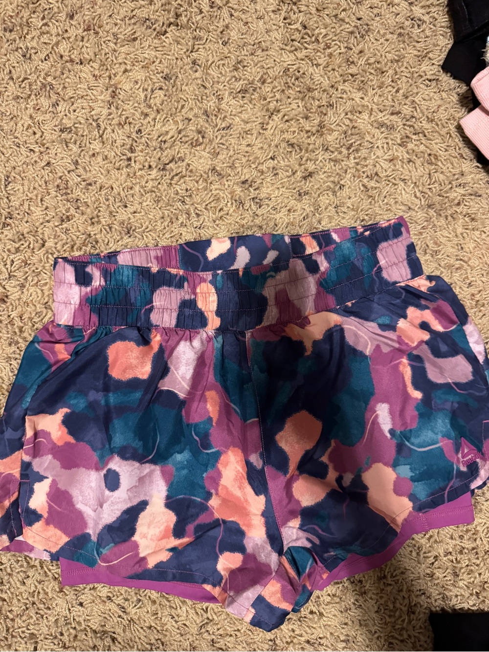 Reebok Multicolor Purple Pink Athletic Shorts